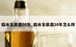 临水玉泉酒20年_临水玉泉酒20年怎么样